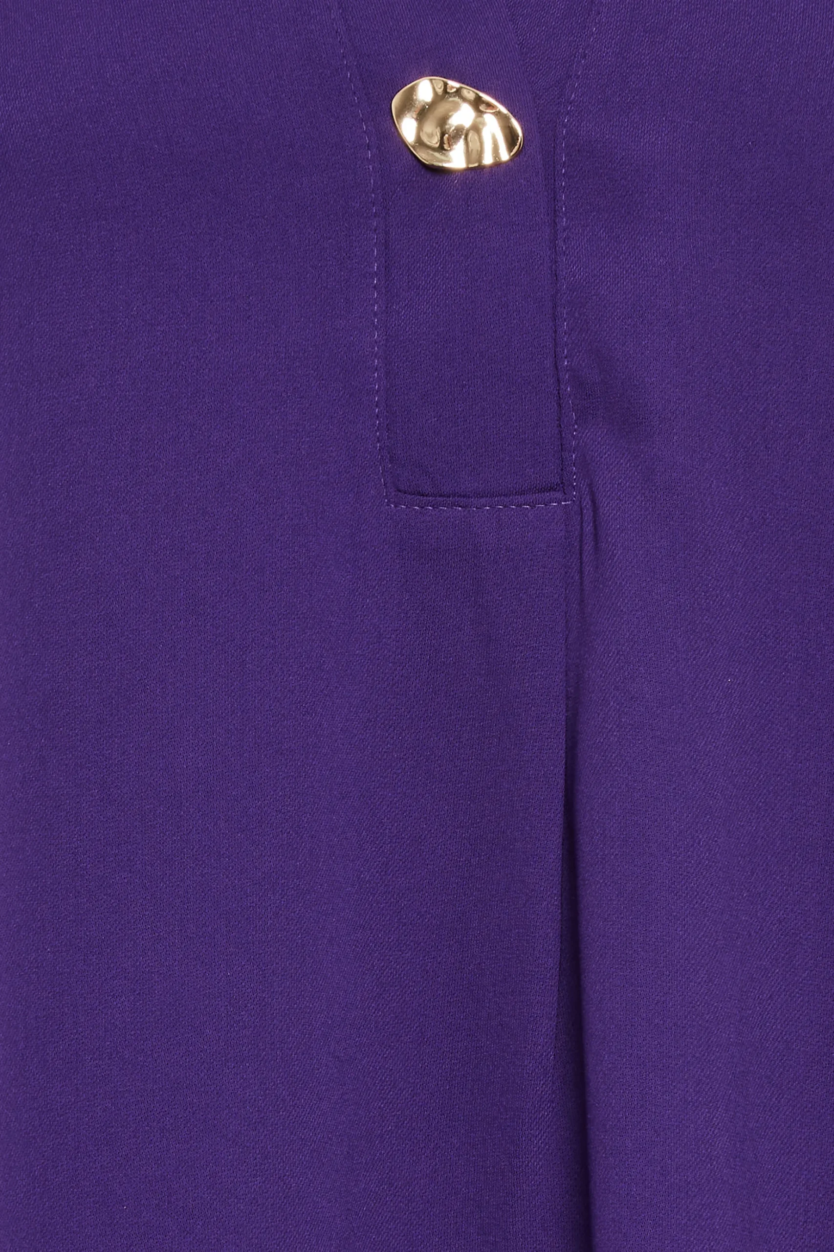 M&Co Womens M&Co Purple Statement Button Tab Sleeve Shirt