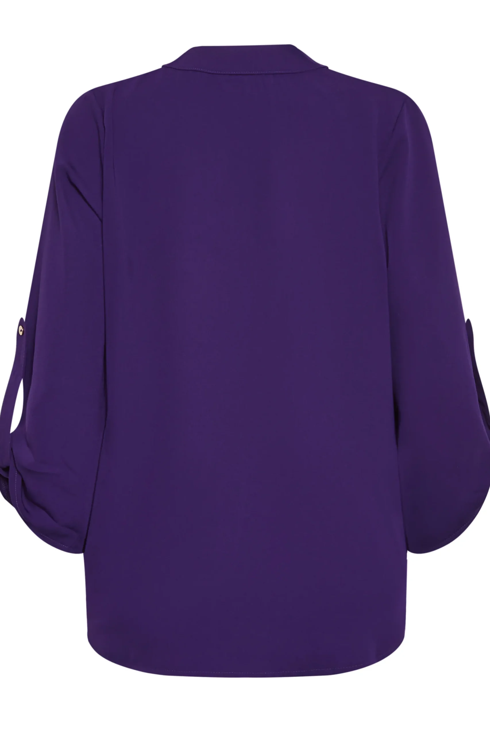 M&Co Womens M&Co Purple Statement Button Tab Sleeve Shirt