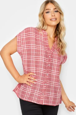 M&Co Womens M&Co Red Check Print Shirt