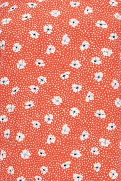 M&Co Womens M&Co Red Daisy Print Blouse