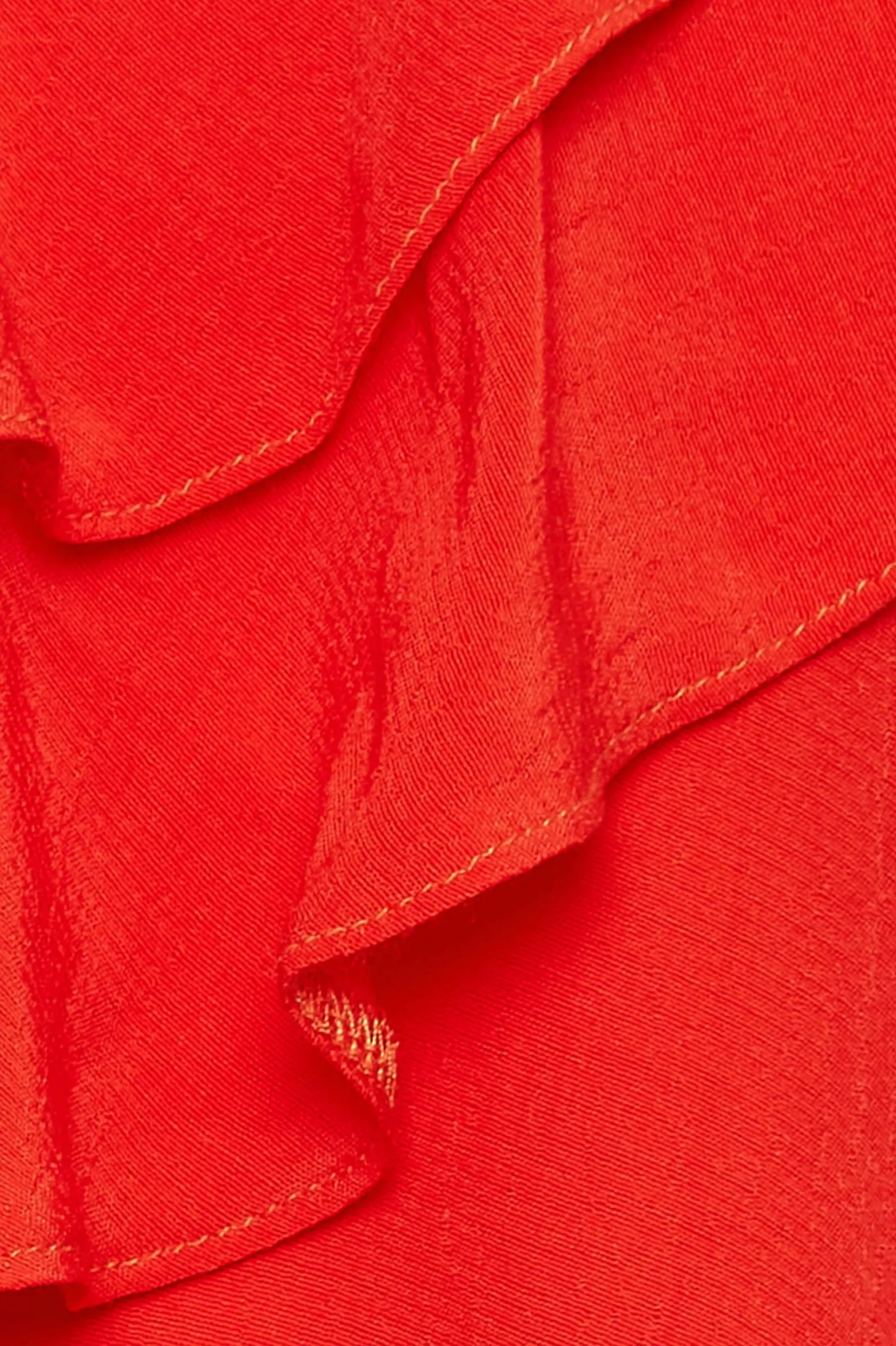 M&Co Womens M&Co Red Frill Front Blouse