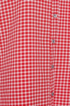 M&Co Womens M&Co Red Gingham Short Sleeve Shirt