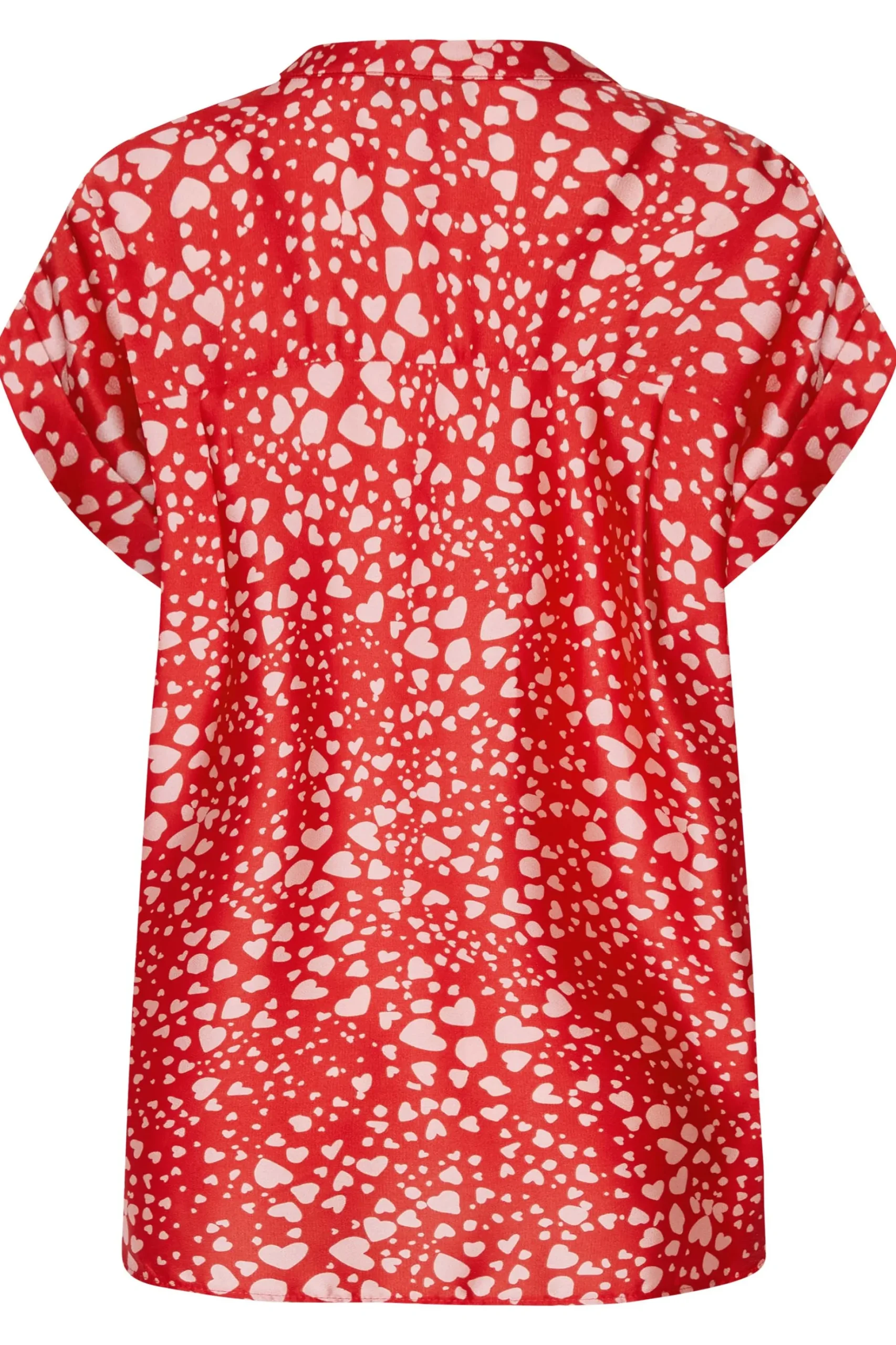 M&Co Womens M&Co Red Heart Print Shirt