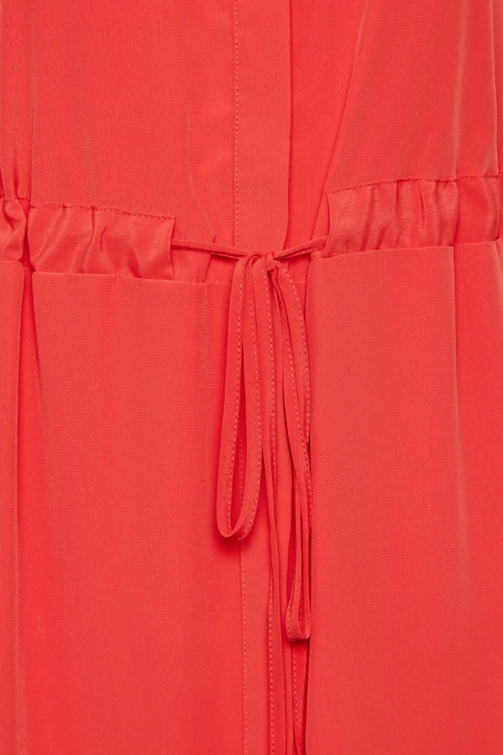 M&Co Womens M&Co Red Tie Waist Tunic Shirt