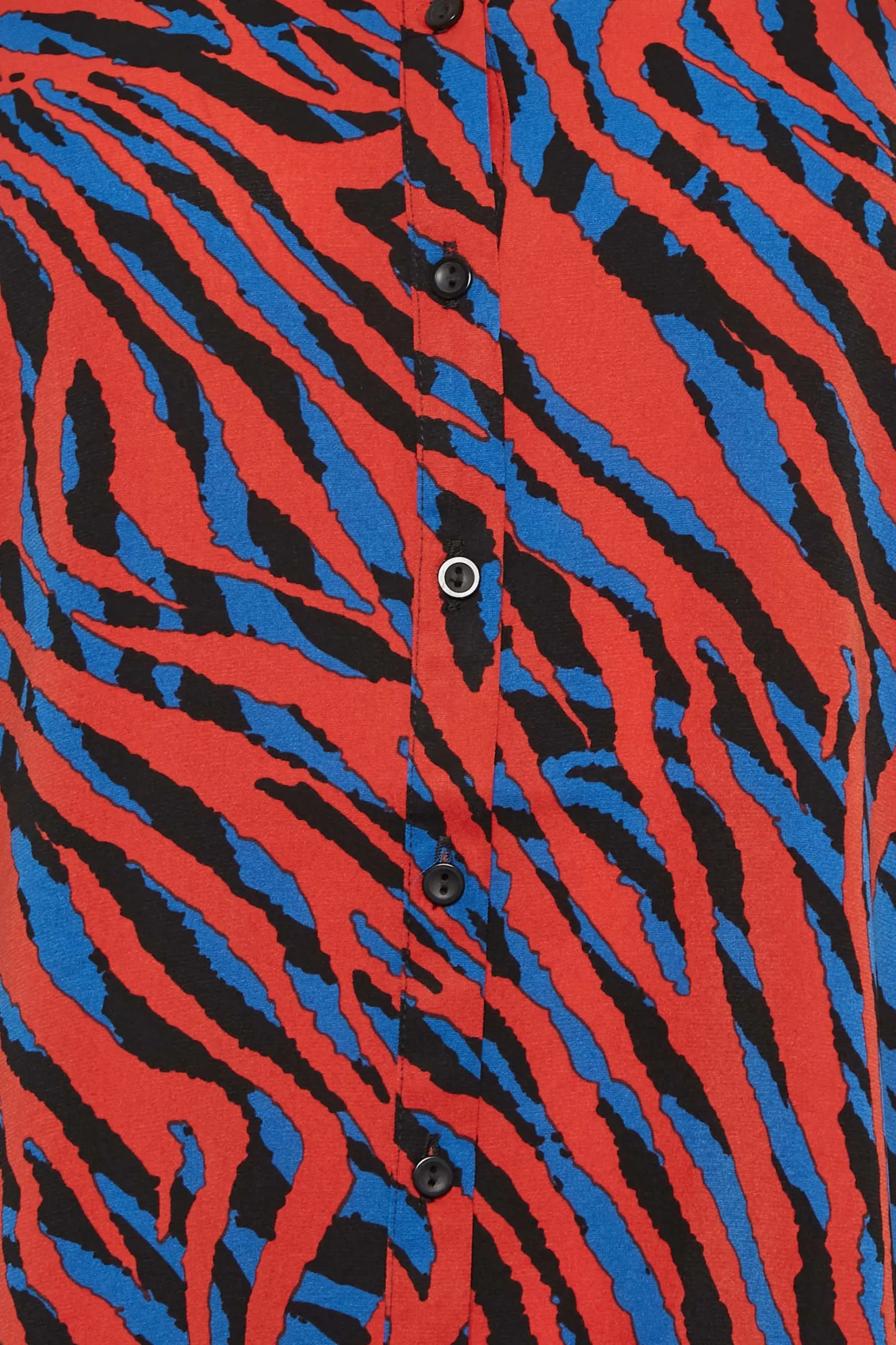 M&Co Womens M&Co Red Zebra Print Long Sleeve Shirt