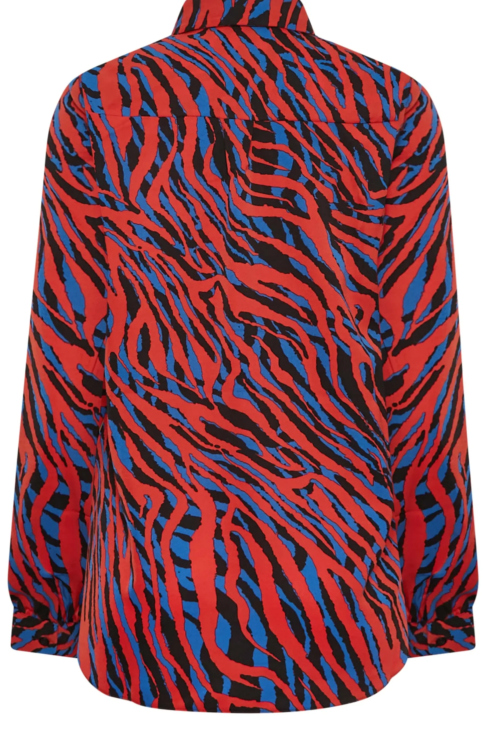 M&Co Womens M&Co Red Zebra Print Long Sleeve Shirt
