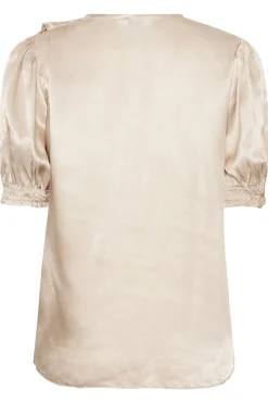 M&Co Womens M&Co Rose Gold Frill Front Blouse