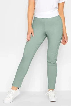 M&Co Womens M&Co Sage Green Stretch Bengaline Trousers