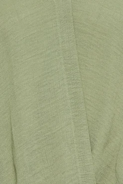 M&Co Womens M&Co Sage Green V-Neck Wrap Blouse