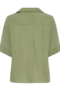 M&Co Womens M&Co Sage Green V-Neck Wrap Blouse