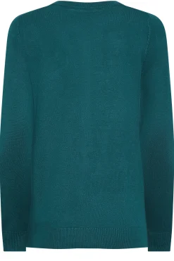 M&Co Womens M&Co Teal Green Ribbed Shoulder Cardigan