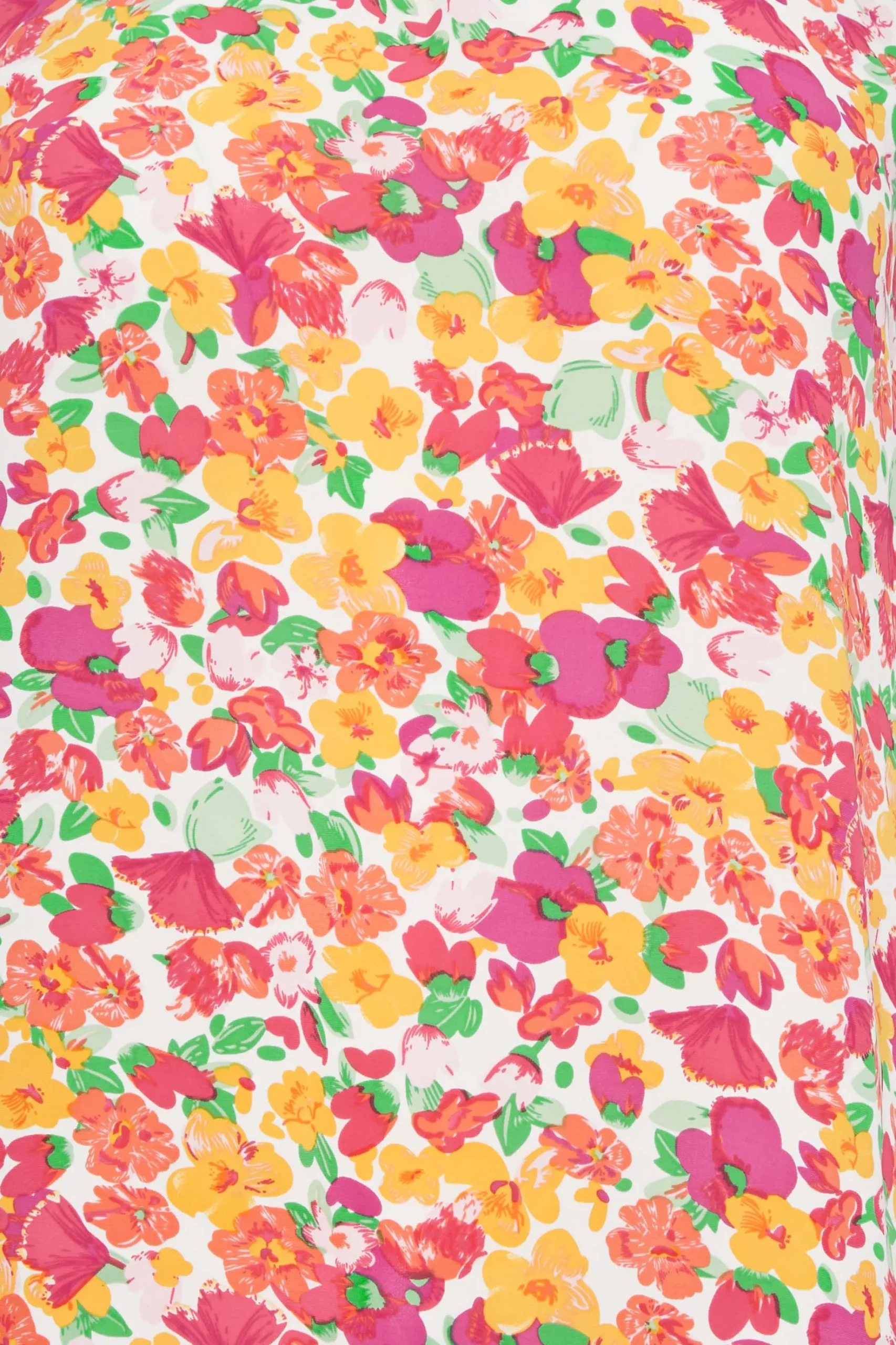 M&Co Womens M&Co White & Pink Floral Print Puff Sleeve Blouse