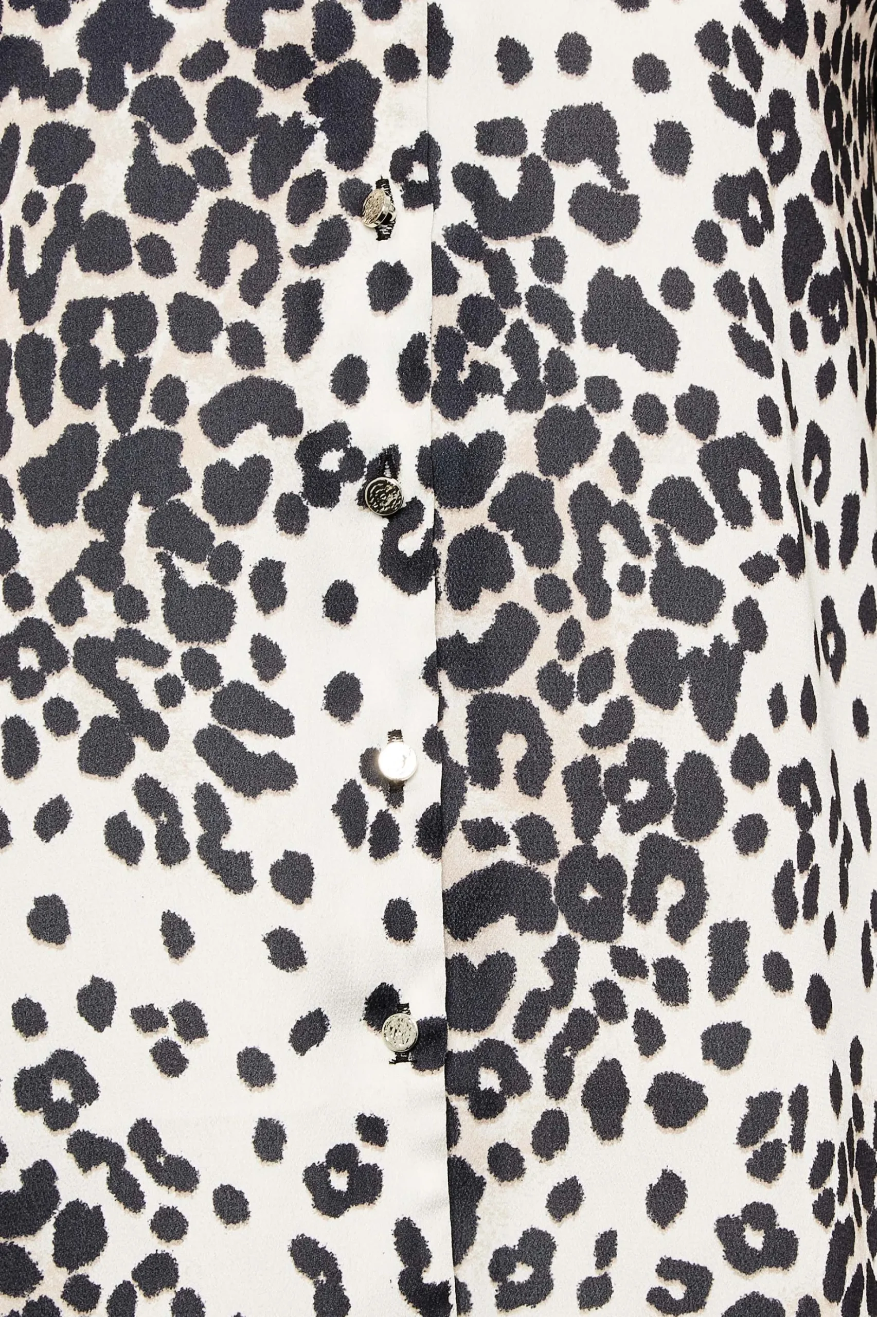 M&Co Womens M&Co White Animal Print Frill Sleeve Button Through Blouse
