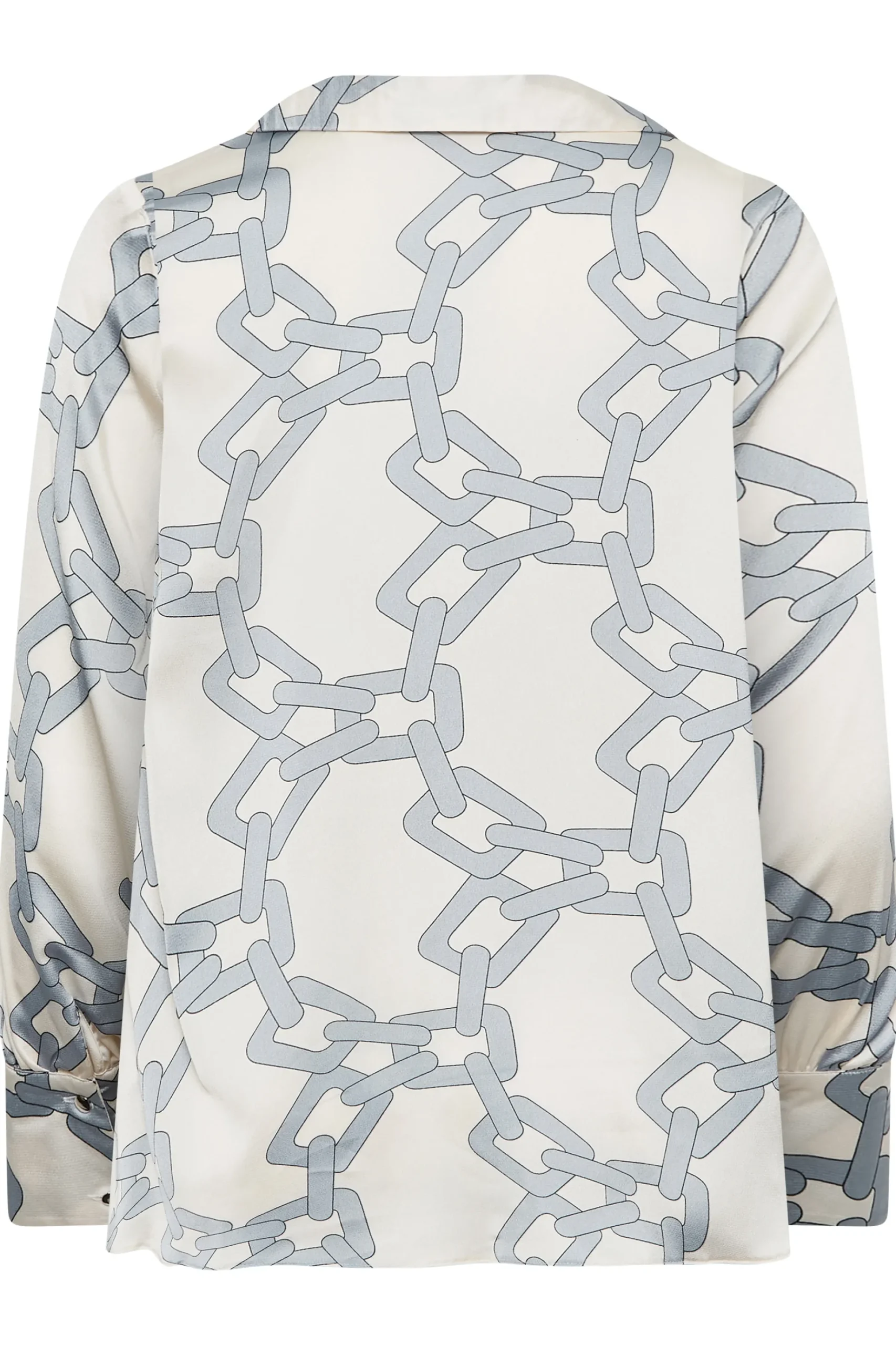 M&Co Womens M&Co White Chain Print Cowl Neck Satin Blouse