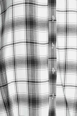 M&Co Womens M&Co White Check Short Sleeve Shirt