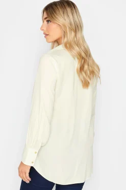 M&Co Womens M&Co White Cowl Neck Blouse