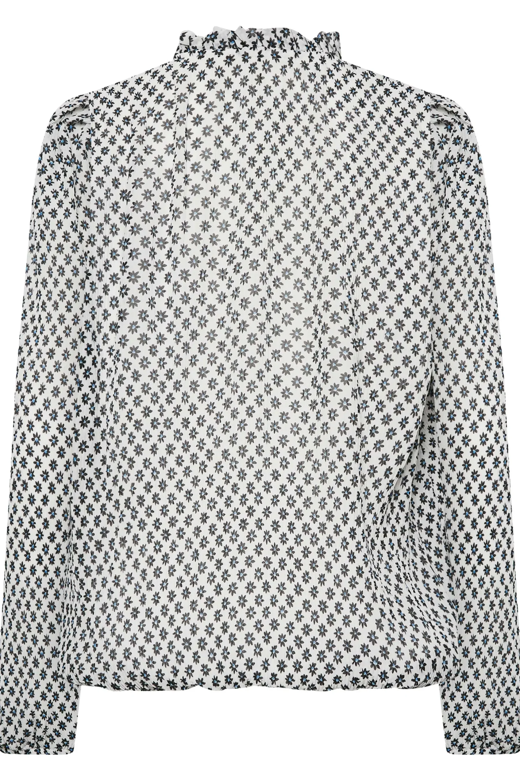 M&Co Womens M&Co White Ditsy Print Tie Neck Blouse