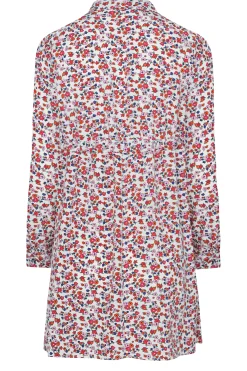 M&Co Womens M&Co White Floral Print Tie Waist Tunic Shirt