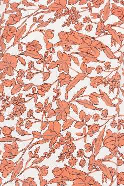 M&Co Womens M&Co White Floral Print High Neck Blouse