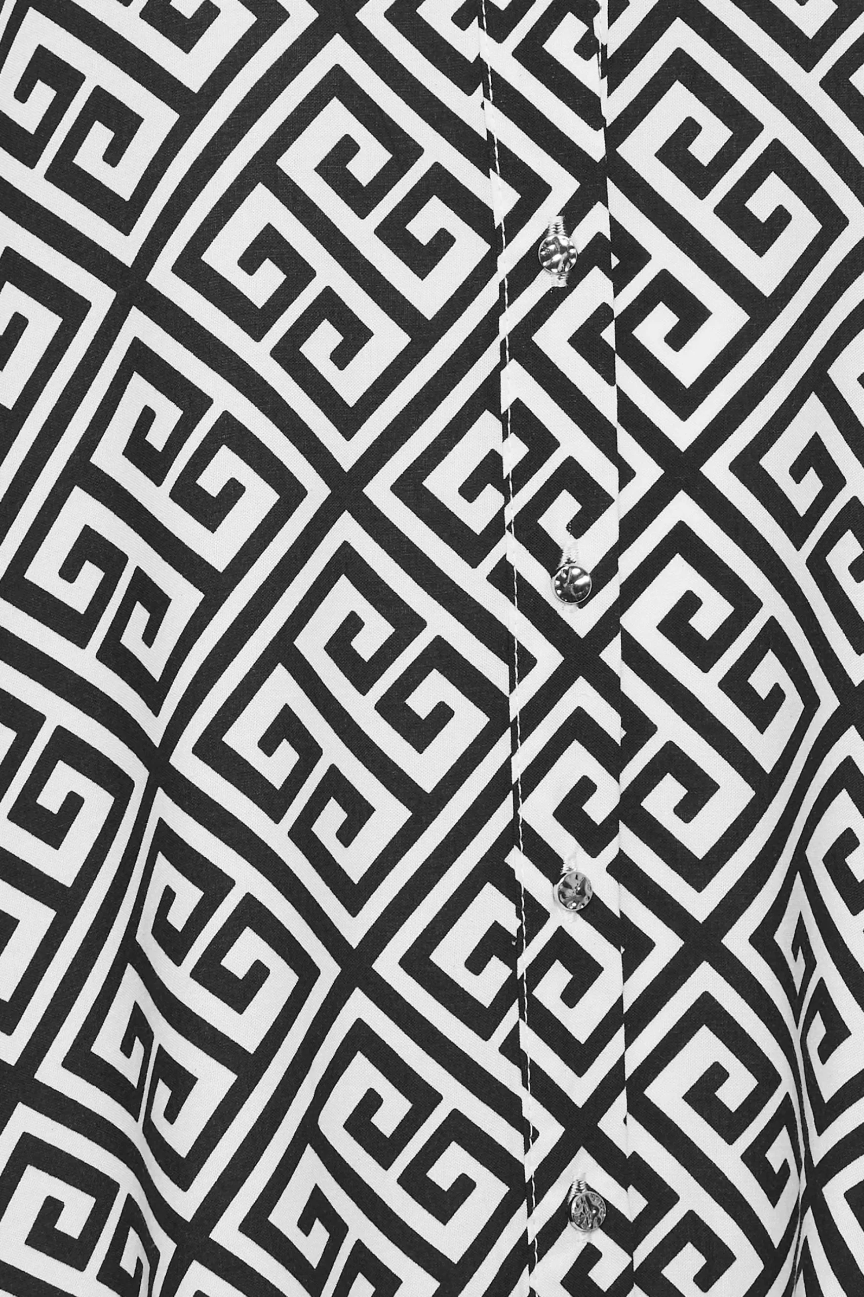 M&Co Womens M&Co White Geometric Print Shirt