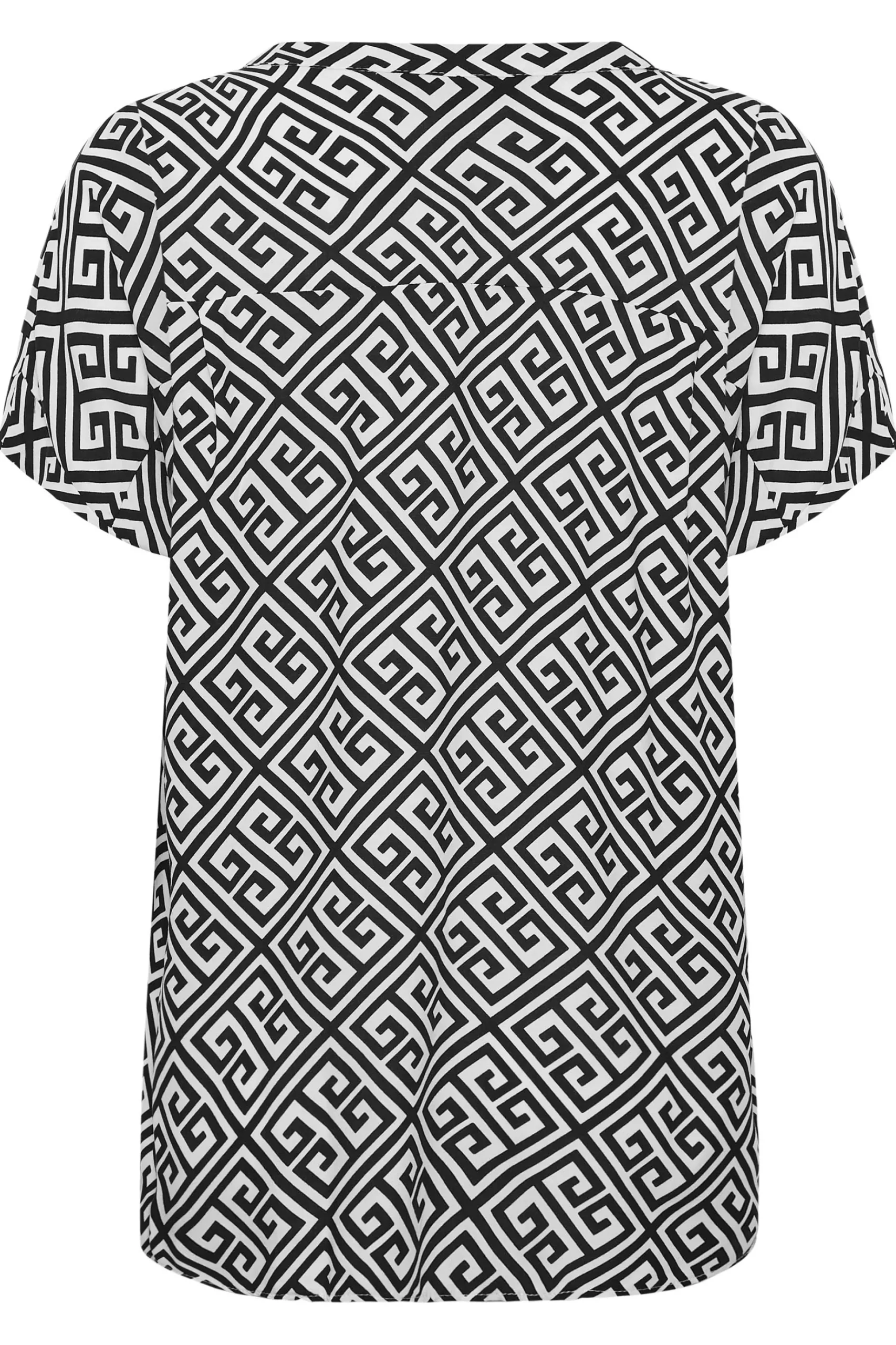 M&Co Womens M&Co White Geometric Print Shirt