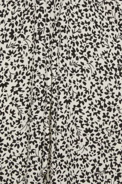 M&Co Womens M&Co White Ivory Floral Print Tie Belt Shirt Dress