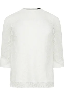 M&Co Womens M&Co White Lace Top