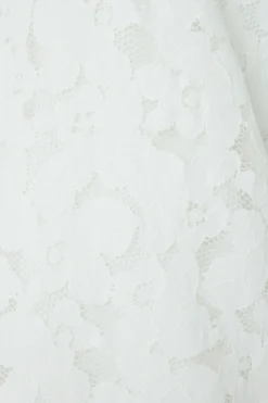 M&Co Womens M&Co White Lace Tie Back Blouse