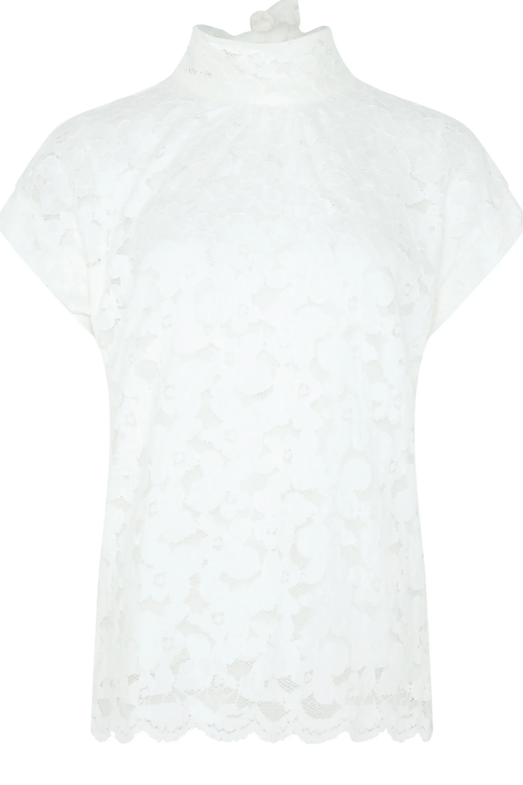 M&Co Womens M&Co White Lace Tie Back Blouse