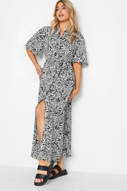 M&Co Womens M&Co White Mixed Animal Print Shirt Dress