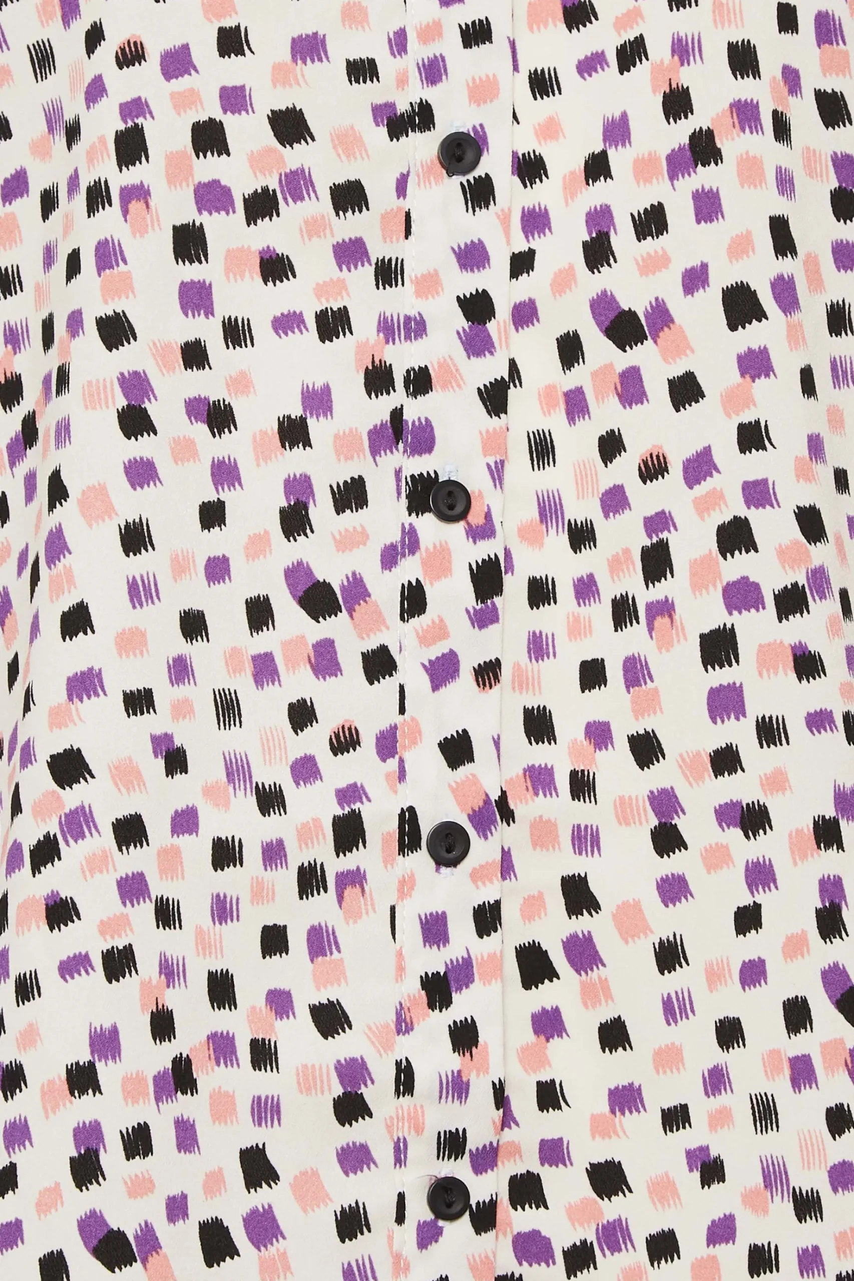 M&Co Womens M&Co White Spot Print V-Neck Blouse