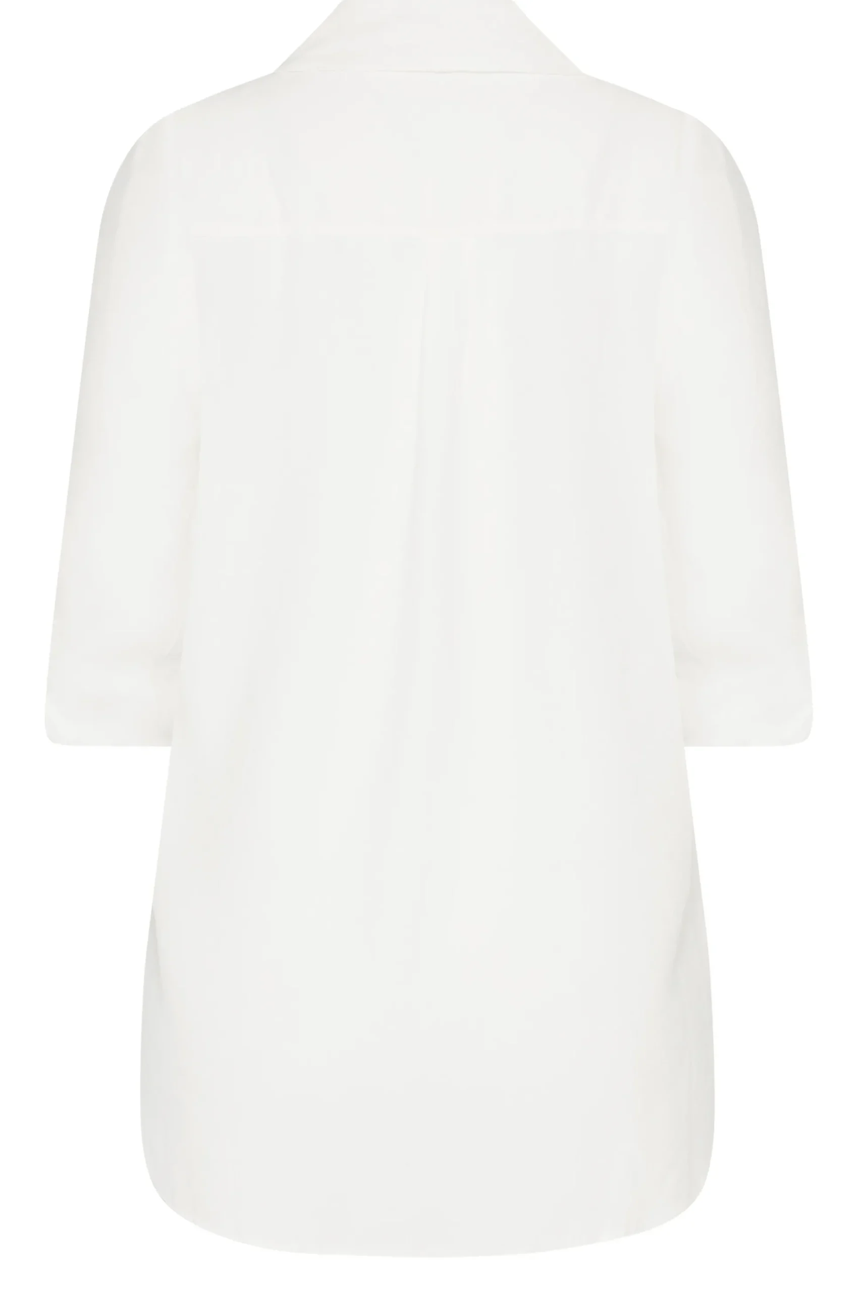 M&Co Womens M&Co White Tab Sleeve Shirt