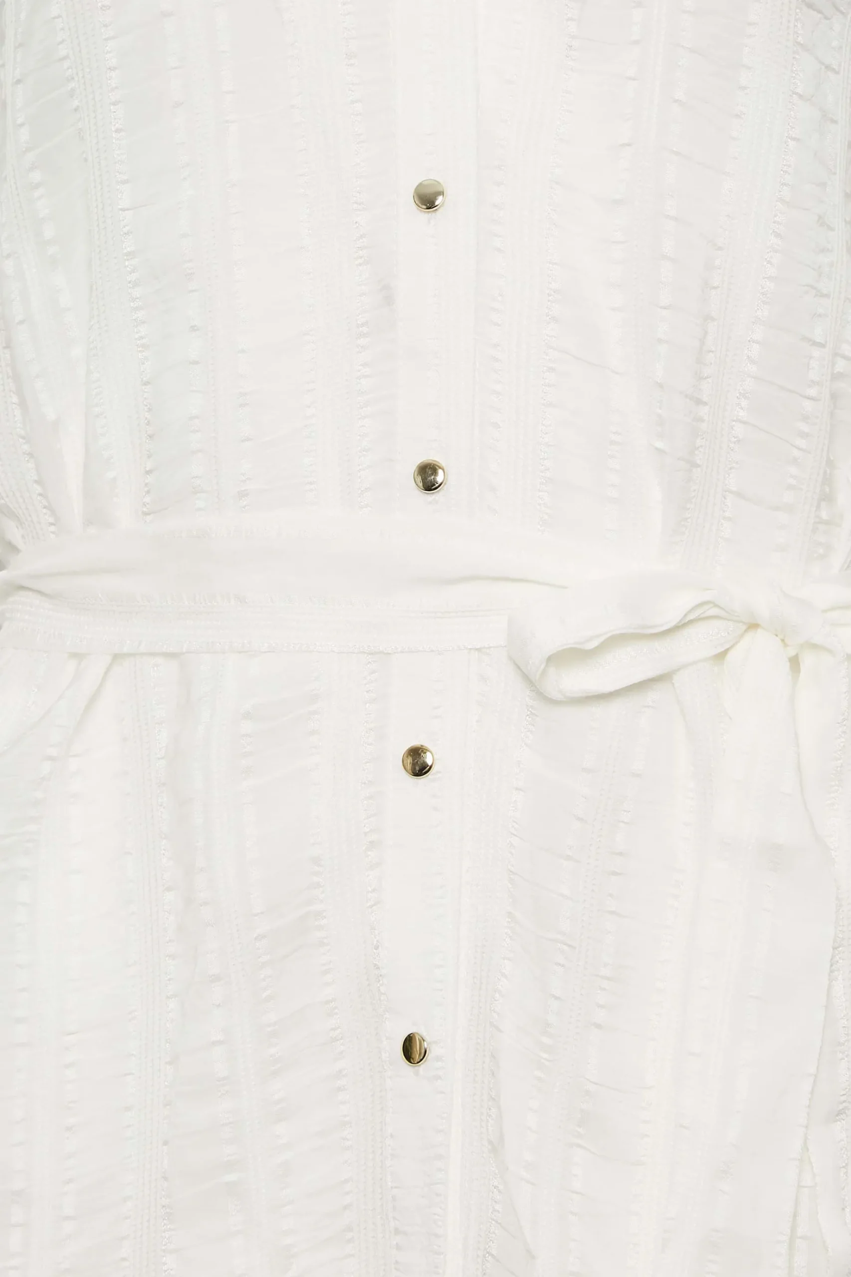 M&Co Womens M&Co White Tie Waist Textured Tunic Shirt