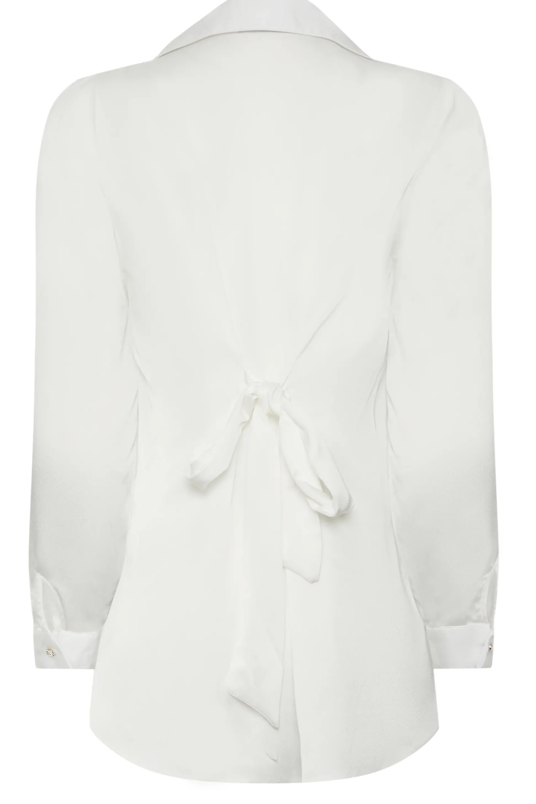 M&Co Womens M&Co White Tie Back Tunic Shirt
