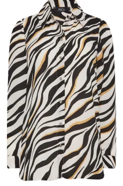 M&Co Womens M&Co White Zebra Print Tunic Shirt
