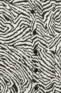 M&Co Womens M&Co White Zebra Print Button Through Midaxi Dress