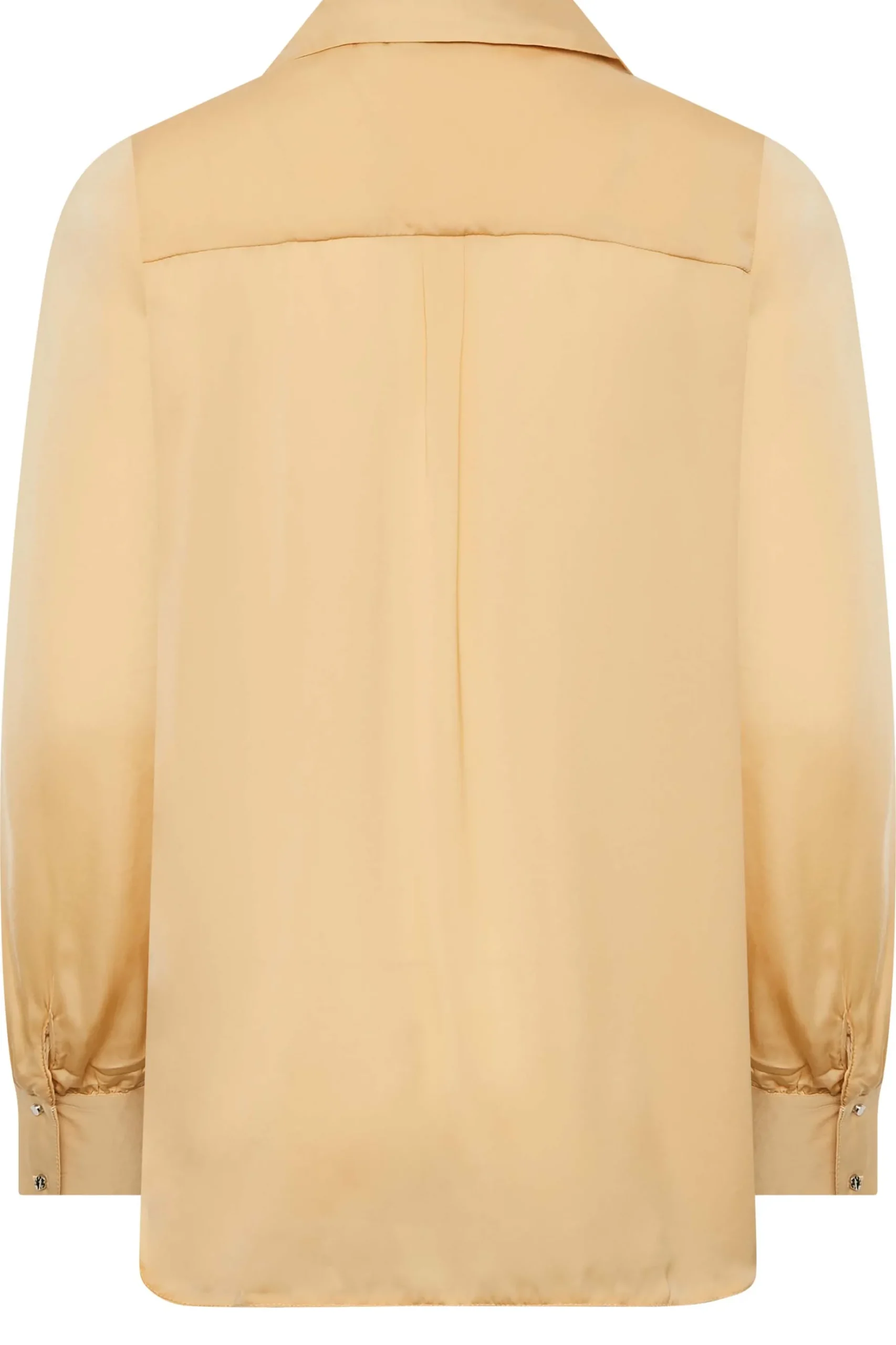 M&Co Womens M&Co Yellow Satin V-Neck Blouse