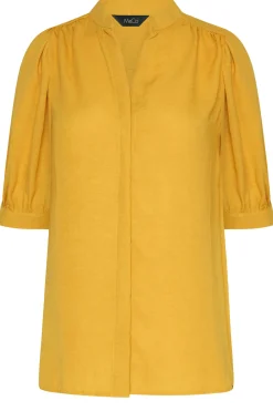 M&Co Womens M&Co Yellow Short Sleeve Blouse