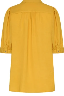 M&Co Womens M&Co Yellow Short Sleeve Blouse