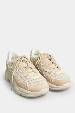 Pixiegirl Pixiegirl Beige Brown Chunky Mesh Panel Trainers In Standard Fit