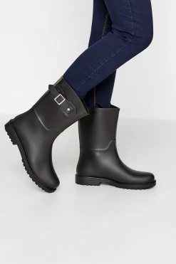 Pixiegirl Pixiegirl Black Buckle Wellies In Standard Fit