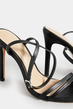 Pixiegirl Pixiegirl Black Double Band Heels In Standard Fit