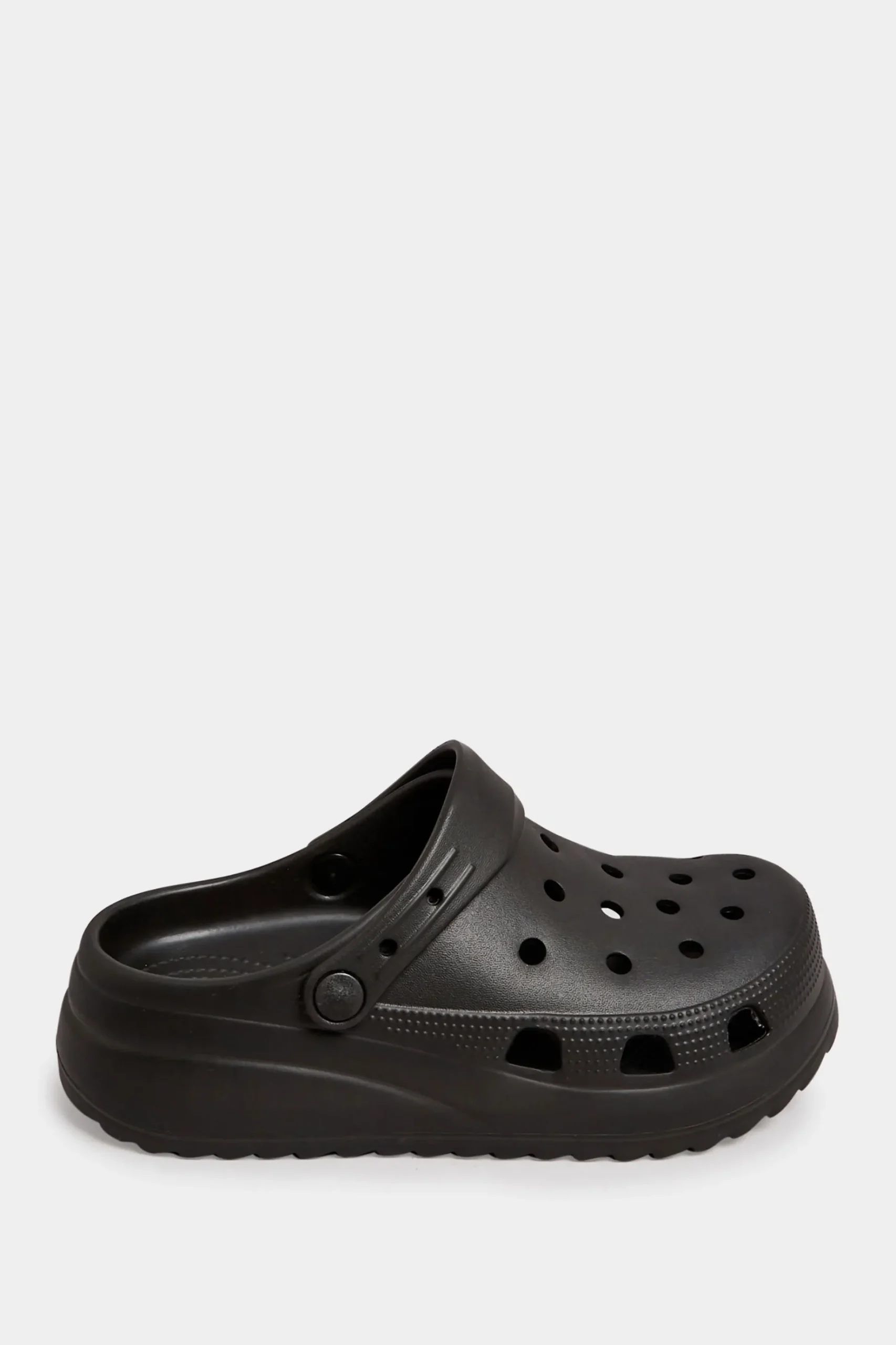 Pixiegirl Pixiegirl Black Platform Clog Sandal In Standard Fit