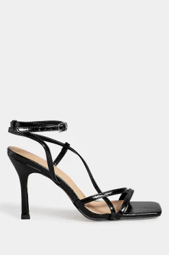 Pixiegirl Pixiegirl Black Strappy Heel In Standard Fit