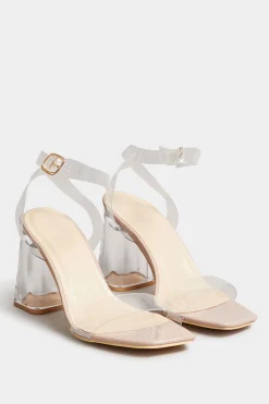 Pixiegirl Pixiegirl Clear Block Heel Sandal In Standard Fit