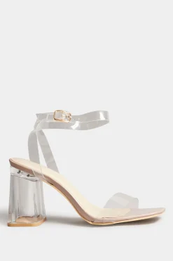 Pixiegirl Pixiegirl Clear Block Heel Sandal In Standard Fit