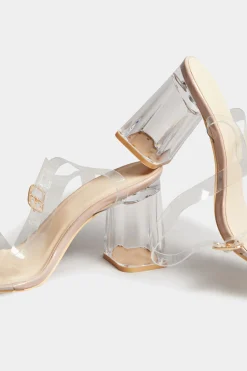 Pixiegirl Pixiegirl Clear Block Heel Sandal In Standard Fit