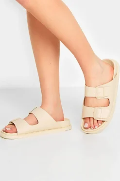 Pixiegirl Pixiegirl Cream Two Buckle Sandals In Standard Fit