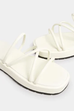 Pixiegirl Pixiegirl Cream Strappy Flatform Sandals In Standard Fit