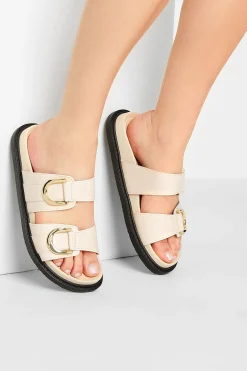 Pixiegirl Pixiegirl Cream Buckle Strap Sandals In Standard D Fit